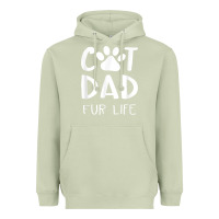 Matcha funny cat dad fathers day gift shirt fur life cat tee Heavyweight Hoodie - InspiraDesign