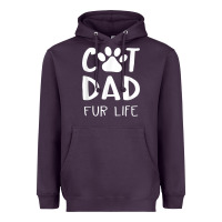 Plum funny cat dad fathers day gift shirt fur life cat tee Heavyweight Hoodie - InspiraDesign
