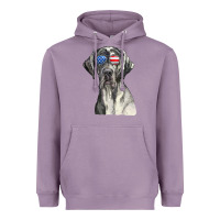 Lavender great dane sunglasses american usa flag 4th of july fourth t shirt Heavyweight Hoodie - InspiraDesign