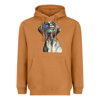 Meerkat great dane sunglasses american usa flag 4th of july fourth t shirt Heavyweight Hoodie - InspiraDesign
