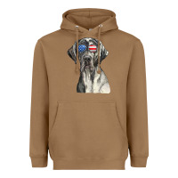 Toasted Coconut great dane sunglasses american usa flag 4th of july fourth t shirt Heavyweight Hoodie - InspiraDesign