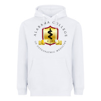White (ACOM) Al4b4m4, College of Osteopathic Medicine Heavyweight Hoodie - InspiraDesign