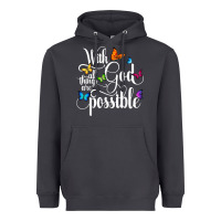 Smoke With God All Things Are Possible  Religious Butterfly Art Heavyweight Hoodie - InspiraDesign