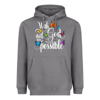 Storm With God All Things Are Possible  Religious Butterfly Art Heavyweight Hoodie - InspiraDesign