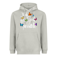 Moon Dust With God All Things Are Possible  Religious Butterfly Art Heavyweight Hoodie - InspiraDesign