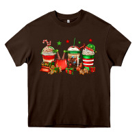 Chocolate Brown Christmas elfs coffee Heavy Core Tee - Jasminsmagicworld