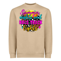 Mushroom summer nights and race track lights Heavyweight Sweatshirt - JahusDesignShop
