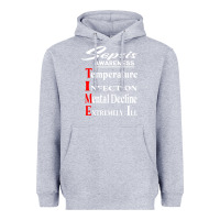 Heather Grey Sepsis Awareness  Know Sepsis Signs  Sepsis Surviv Heavyweight Hoodie - InspiraDesign