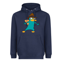 Navy Perry The Platypus Heavyweight Hoodie - InspiraDesign