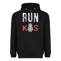Black RUN k8s Heavyweight Hoodie - InspiraDesign
