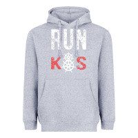 Heather Grey RUN k8s Heavyweight Hoodie - InspiraDesign