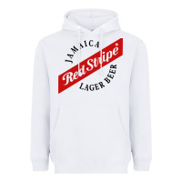 White jamaica red stripe lager beer Heavyweight Hoodie - InspiraDesign