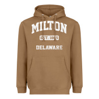 Toasted Coconut milton delaware de vintage state athletic style t shirt Heavyweight Hoodie - InspiraDesign