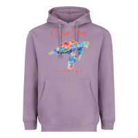 Lavender Cedar Key Florida Watercolor Sea Turtle Sweatshirt Heavyweight Hoodie - InspiraDesign
