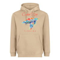 Cedar Key Florida Watercolor Sea Turtle Sweatshirt Heavyweight Hoodie | Teevron