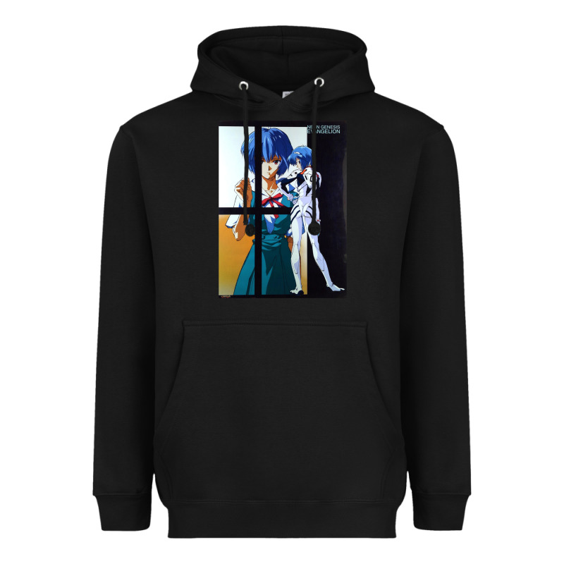 Neon Genesis Evangelion Rei Ayanami Heavyweight Hoodie by InspiraDesign | Teevron