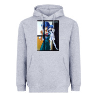 Heather Grey Neon Genesis Evangelion Rei Ayanami Heavyweight Hoodie - InspiraDesign