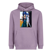 Lavender Neon Genesis Evangelion Rei Ayanami Heavyweight Hoodie - InspiraDesign