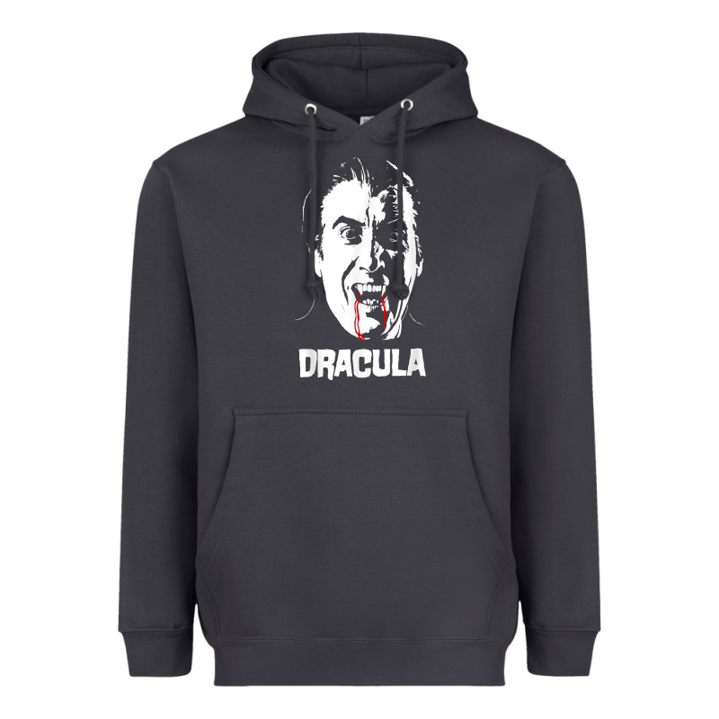 Dracula Vampire Classic Horror Flick White T Shirt Heavyweight Hoodie by InspiraDesign | Teevron
