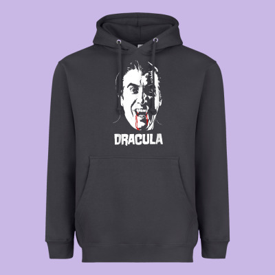 Dracula Vampire Classic Horror Flick White T Shirt Heavyweight Hoodie Designed By Inspiradesign