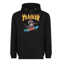 Black trasher Heavyweight Hoodie - InspiraDesign