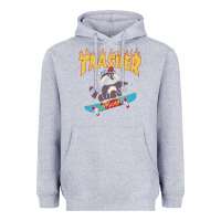 Heather Grey trasher Heavyweight Hoodie - InspiraDesign