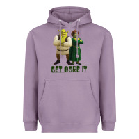 Lavender Shrek Fiona & Shrek Get Ogre It Text Poster Heavyweight Hoodie - InspiraDesign