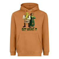 Meerkat Shrek Fiona & Shrek Get Ogre It Text Poster Heavyweight Hoodie - InspiraDesign