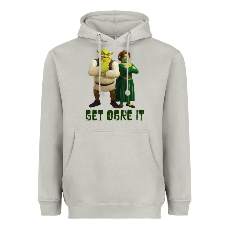 Shrek Fiona & Shrek Get Ogre It Text Poster Heavyweight Hoodie by InspiraDesign | Teevron