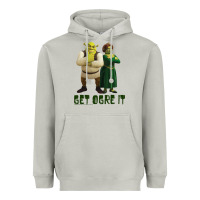 Moon Dust Shrek Fiona & Shrek Get Ogre It Text Poster Heavyweight Hoodie - InspiraDesign