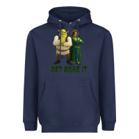 Navy Shrek Fiona & Shrek Get Ogre It Text Poster Heavyweight Hoodie - InspiraDesign