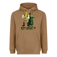 Toasted Coconut Shrek Fiona & Shrek Get Ogre It Text Poster Heavyweight Hoodie - InspiraDesign