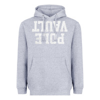 Heather Grey pole vault t shirt upside down funny pole vault jumper shirt Heavyweight Hoodie - InspiraDesign