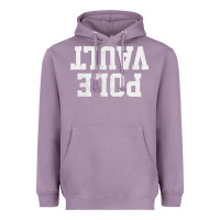 Lavender pole vault t shirt upside down funny pole vault jumper shirt Heavyweight Hoodie - InspiraDesign