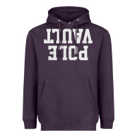 Plum pole vault t shirt upside down funny pole vault jumper shirt Heavyweight Hoodie - InspiraDesign