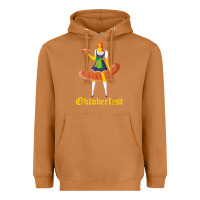 Meerkat barmaid oktoberfest funny german woman dirndl bratwurst t shirt Heavyweight Hoodie - InspiraDesign