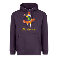Plum barmaid oktoberfest funny german woman dirndl bratwurst t shirt Heavyweight Hoodie - InspiraDesign