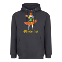 Smoke barmaid oktoberfest funny german woman dirndl bratwurst t shirt Heavyweight Hoodie - InspiraDesign