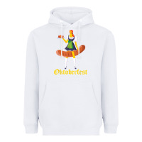 White barmaid oktoberfest funny german woman dirndl bratwurst t shirt Heavyweight Hoodie - InspiraDesign