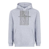 Heather Grey C-47 Skytrain Wwii Transport Airplane Vintage Flag Heavyweight Hoodie - InspiraDesign
