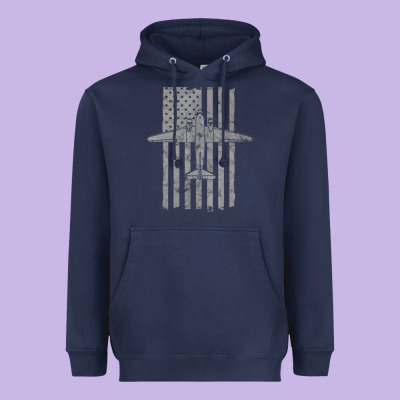 C-47 Skytrain Wwii Transport Airplane Vintage Flag Heavyweight Hoodie Designed By Inspiradesign
