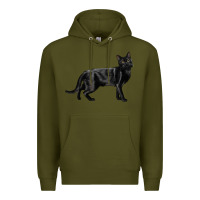 Army Green Bombay Cat Premium Hoodie - LillyAllenDesigns