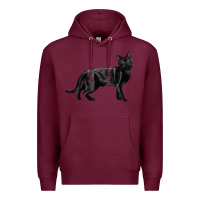 Burgundy Bombay Cat Premium Hoodie - LillyAllenDesigns