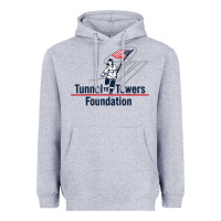 Heather Grey Tunnel To Towers F-oundation American Flag USA Flag Heavyweight Hoodie - InspiraDesign