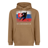 Toasted Coconut Slovakia Ice Hockey Slovak Flag Heavyweight Hoodie - InspiraDesign