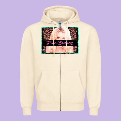 Free Britney Leopard Glitter Zipper Hoodie Designed By Adodesignshop