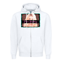 White free britney leopard glitter Zipper Hoodie - AdoDesignShop