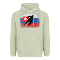 Matcha Slovakia Ice Hockey Slovak Flag Heavyweight Hoodie - InspiraDesign