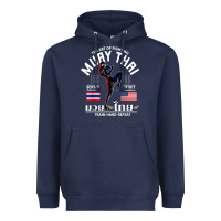 Navy thailand american flag muay thai boxing train hard repeat t shirt Heavyweight Hoodie - InspiraDesign