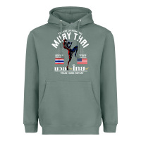 Sage thailand american flag muay thai boxing train hard repeat t shirt Heavyweight Hoodie - InspiraDesign